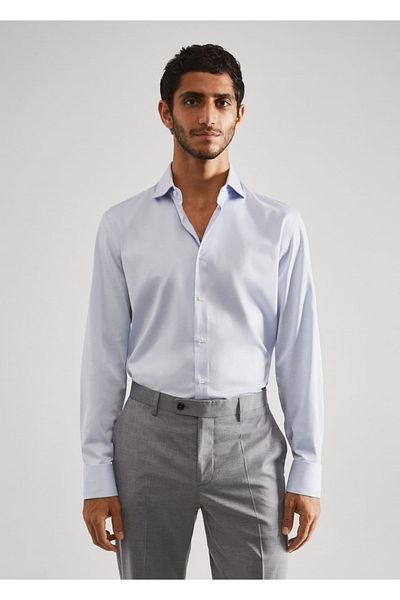 MANGO Man Koszula Slim Fit ze spinkami do mankietów