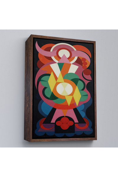 Oxyteez Auguste Herbin cu rame din lemn - Pictură abstractă de compoziție-8100