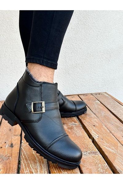MUGGO Niger Garantiert pelzige Winterstiefel für Herren mit Reißverschluss