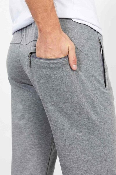 TOMMY LIFE 84669 Ανδρικό γκρι ίσιο παντελόνι φούτερ