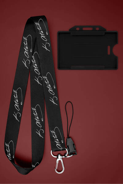 Apptakı Mustafa Kemal Atatürk Imza Boyun Ipi Boyun Askı Ipi Boyun Askısı Ve K...