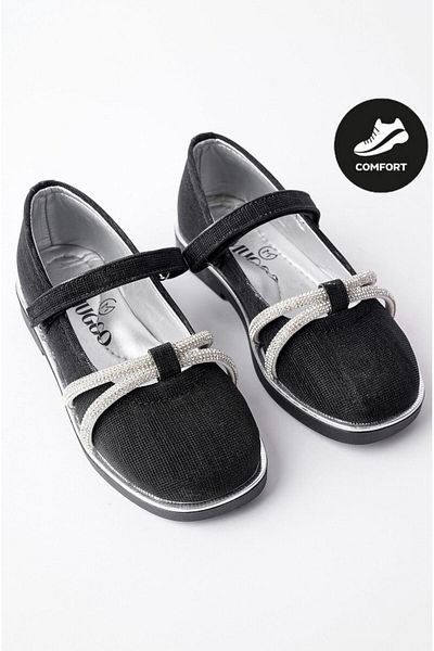 MUGGO Unicorn Patterned Orthopedic Light Ballerinas - Stoned and Velcro, Girls' Casual Shoes