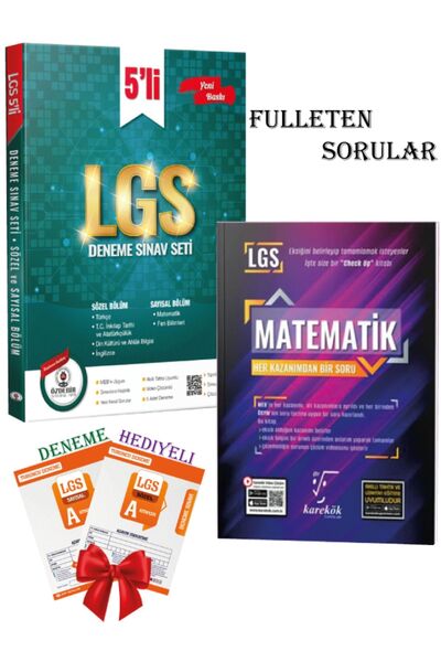 ÖZDEBİR YAYINEVİ Özdebir Ve Karekök Yayınları Ile Lgs Deneme Seti Sorular (HEDİYELİ)