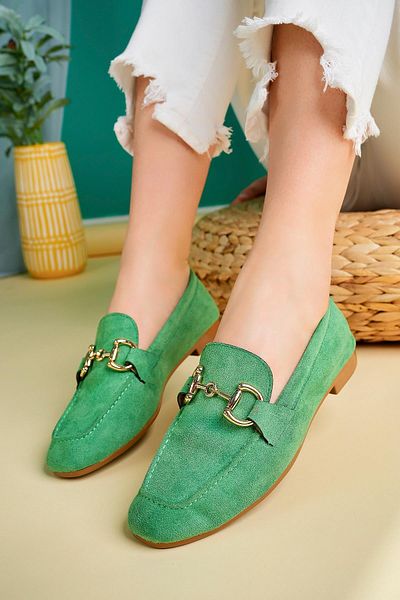 MUGGO Γυναικεία Loafer Casual παπούτσια Mona Guaranteed Metal Buckle Leather