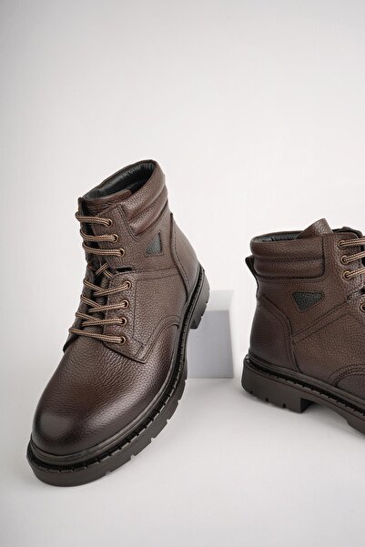 MUGGO Pánské boty z pravé kůže s protiskluzovou podrážkou Stephan se zárukou šněrování