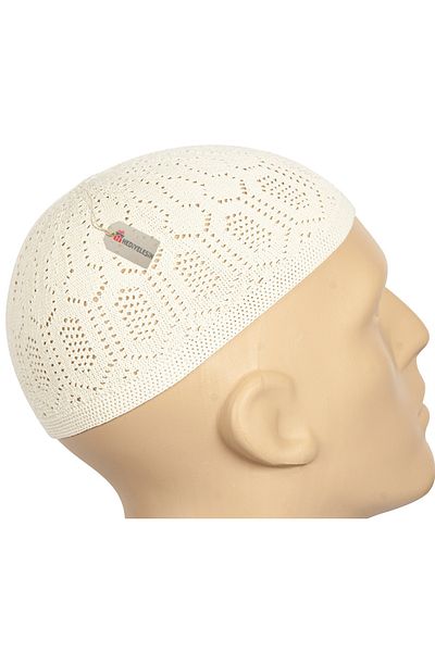 Hediyeleşin MERCAN Prayer Skull, Machine Knitted Flexible Skullcap - 12 Pieces