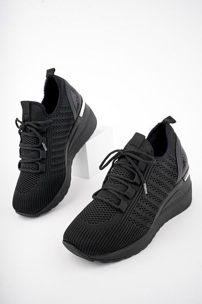 MUGGO Tyra Guaranteed Women's Orthopedic High Sole Daily Lace-Up Knitwear Sneaker Sports Shoes
