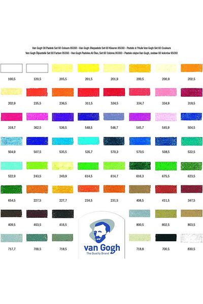 Talens Van Gogh Oil Pastel Paint Set of 60 / 95860060