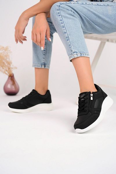 MUGGO Asel Garantat Pantofi de sport pentru femei, ortopedici, zilnic, cu șireturi, fermoar lateral