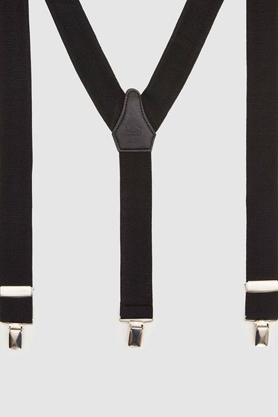 D'S Damat Pantaloni negri cu bretele Ds Groom