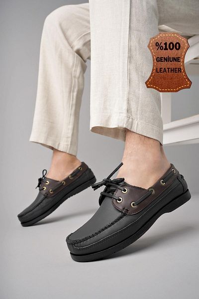 MUGGO Ανδρικά καθημερινά κλασικά casual παπούτσια από γνήσιο δέρμα Sidro Guaranteed