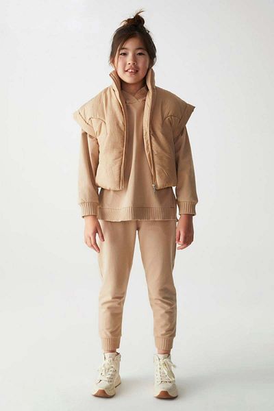 nk kids 08-14 години момиче с цип, мистичен потник, цвят камила