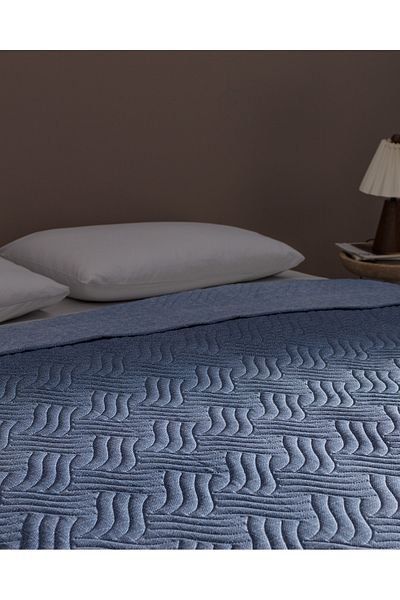 Madame Coco Odette King Personality Printed Bedspread - Navy Blue
