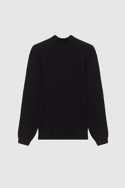 Twn Μαύρο Slim Fit Πλεκτό Πουλόβερ Thessaloniki