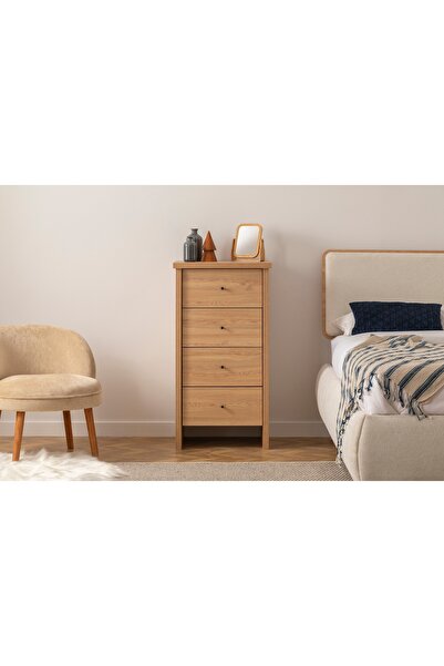 Vivense Luna Pandia Yüksek Şifonyer, Meşe