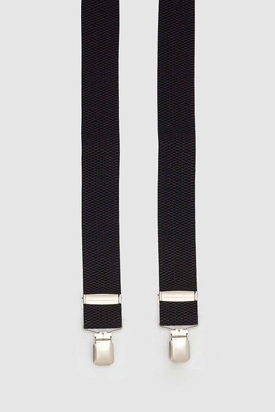 D'S Damat Pantaloni negri cu bretele Ds Groom