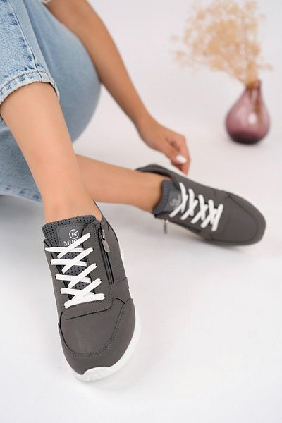 MUGGO Asel Garantat Pantofi de sport pentru femei, ortopedici, zilnic, cu șireturi, fermoar lateral