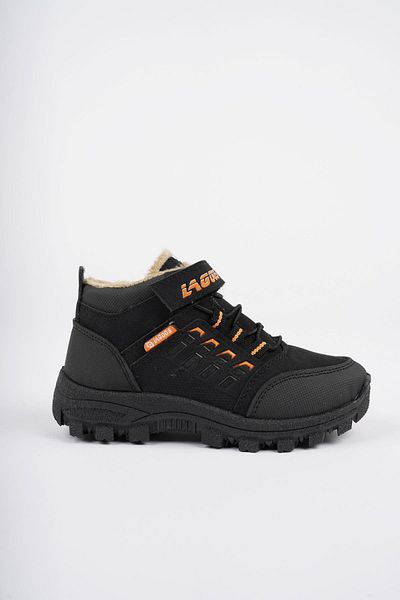 MUGGO Bob Guaranteed Lace-up Velcro Unisex Παιδικές χειμερινές μπότες εξωτερικού χώρου με γούνα στο εσωτερικό