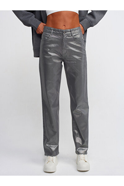 Dilvin 70449 Parlak Straight Pantolon-antrasit