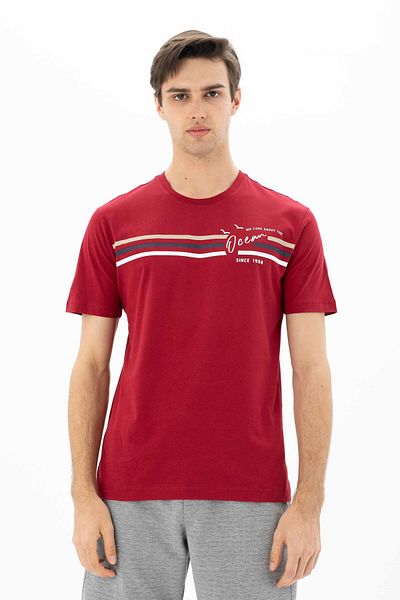 Arma Tricou pentru bărbați, roșu Claret, mărime mare, cu gâtul turn, Y 25344869901