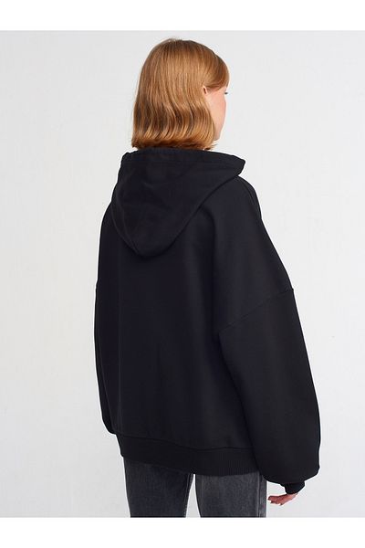 Dilvin 40142 Hooded Sweatshirt-Black