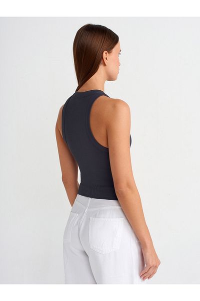 Dilvin 20810 Crop Top-Anthracite