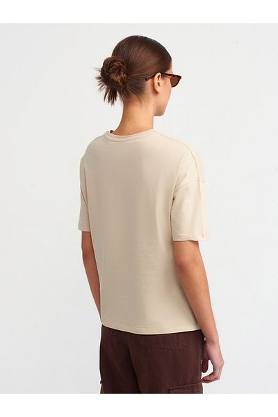 Dilvin 3683 Tricou de bază-bej deschis