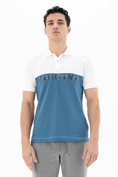 Arma Tricou alb cu gât polo pentru bărbați Y 25374304201