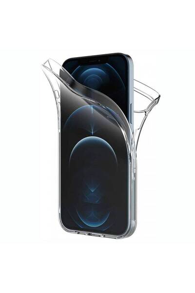 PiyasaSepeti Apple iPhone 12 Pro Max Çift Taraflı Silikon Kılıf Şeffaf