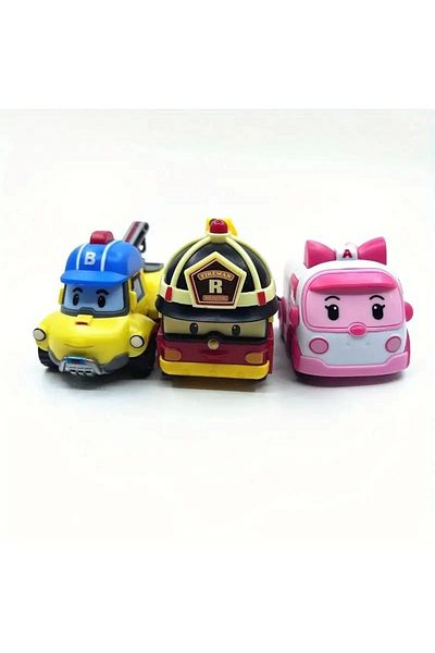 Robocar Poli It Gitsin 3 Piece Set - Rubbed Roy, Bucky and Amber Equivalent