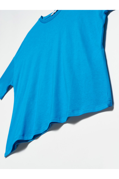 Dilvin 3683 Crew Neck Basic T-shirt-σακς