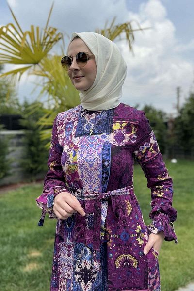 Rabia Şamlı Φόρεμα ποταμού λιλά