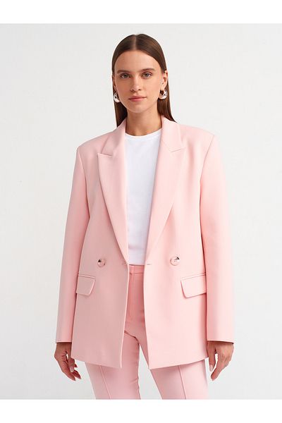 Dilvin 60736 Model Pink Blazer Jacket