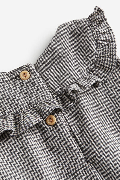 H&M Yakalı Gabardin Elbise