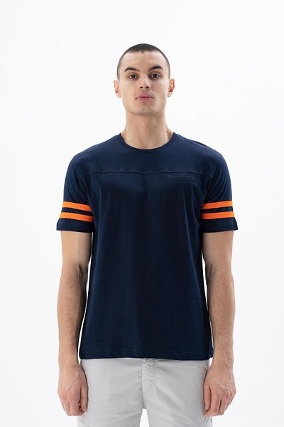 Arma Ανδρικό μπλουζάκι Navy Blue Regular Fit Crew Neck Y 25344405801