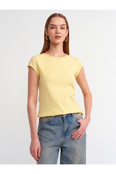 Dilvin 30699 Tricou din bumbac-Galben