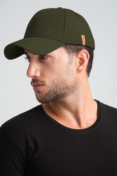 robanu Șapcă sport din gabardin kaki - cu cataramă reglabilă și șapcă de baseball