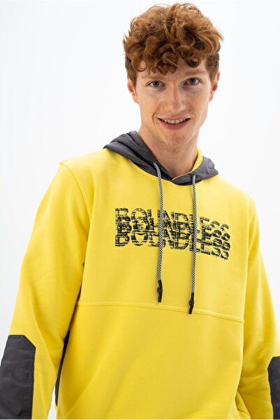 Arma Чоловічий жовтий світшот з кишенями Regular Fit K26254926101