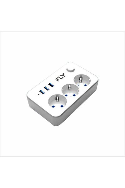 STOREMAX Svticaret 3406 Thermal Surge Protected, Child Proof, 3 X Usb, 2Mt Extension Cable 3Nan Plug Socket, B