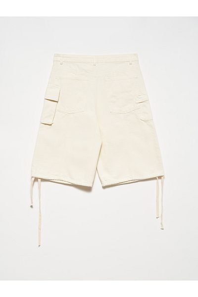 Dilvin 70970 Cargo Pocket Shorts-εκρού