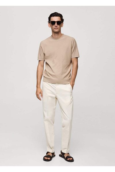 MANGO Man Geformtes Strick-T-Shirt