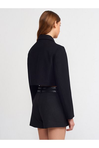 Dilvin 80820 Fustă pantaloni scurți cu centură dublă - antracit