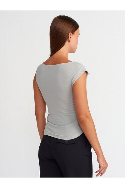 Dilvin 31089 Asymmetrical Gray Burg Detailed Ball-Open