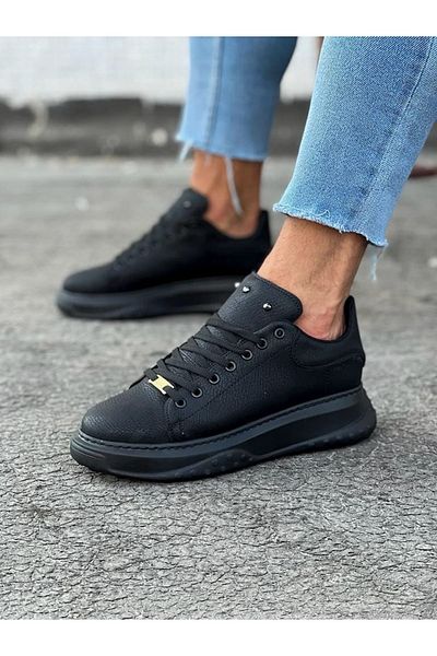 Afrodit Charcoal Men's High Sole Shoes