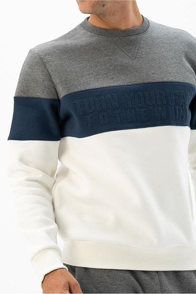 Arma Ανδρικό φούτερ Ecru Crew Neck K 24124909201