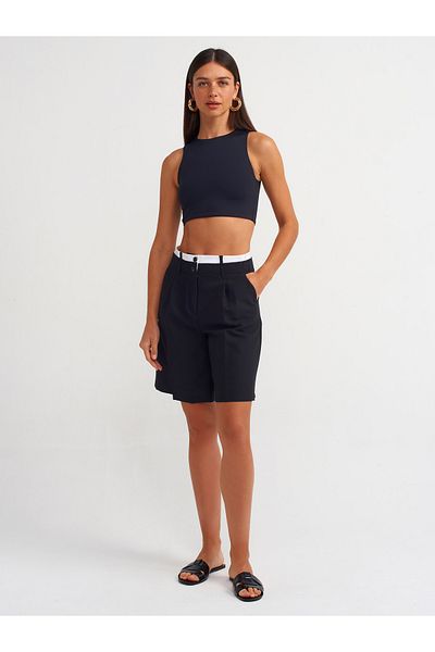Dilvin 71289 Black Bermuda Shorts - Waistband
