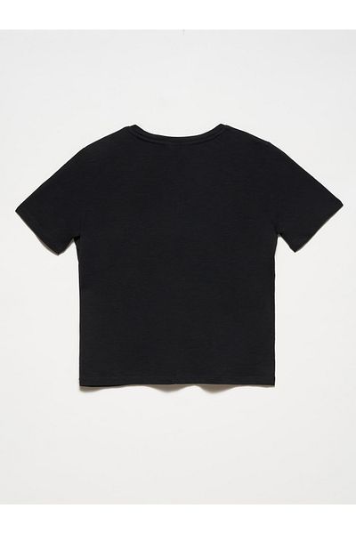 Dilvin 30332 Short Sleeve T-Shirt-Black