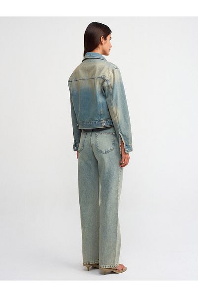 Dilvin 65344 Tint Wash Coat de denim de mărime medie-Tint