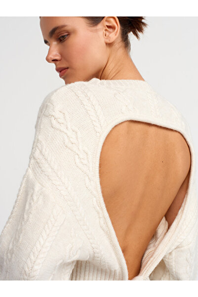 Dilvin 10520 Ручна робота з вирізом на спині, вишивка трояндами, трикотажний ...