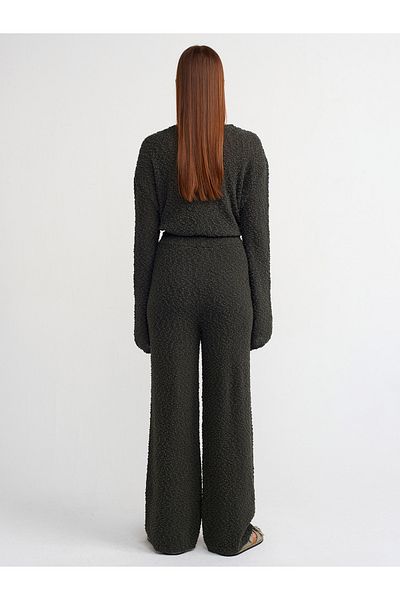 Dilvin 70161 Model Lined Khaki Knitwear Trousers